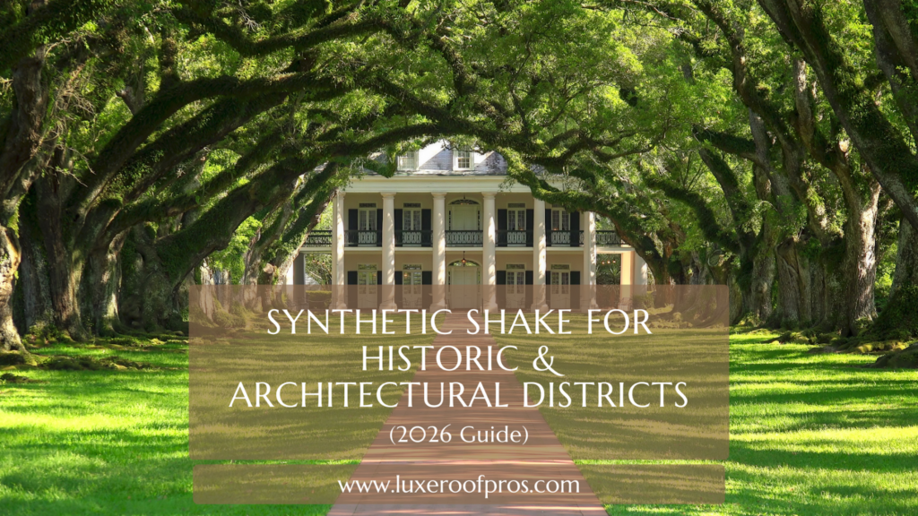 Synthetic Shake for Historic & Architectural Districts (2026 Guide)